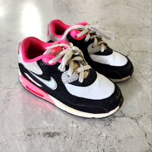 Girls Pink & Black Nike Air Max size 9C,black boots size 10 Walmart brand
